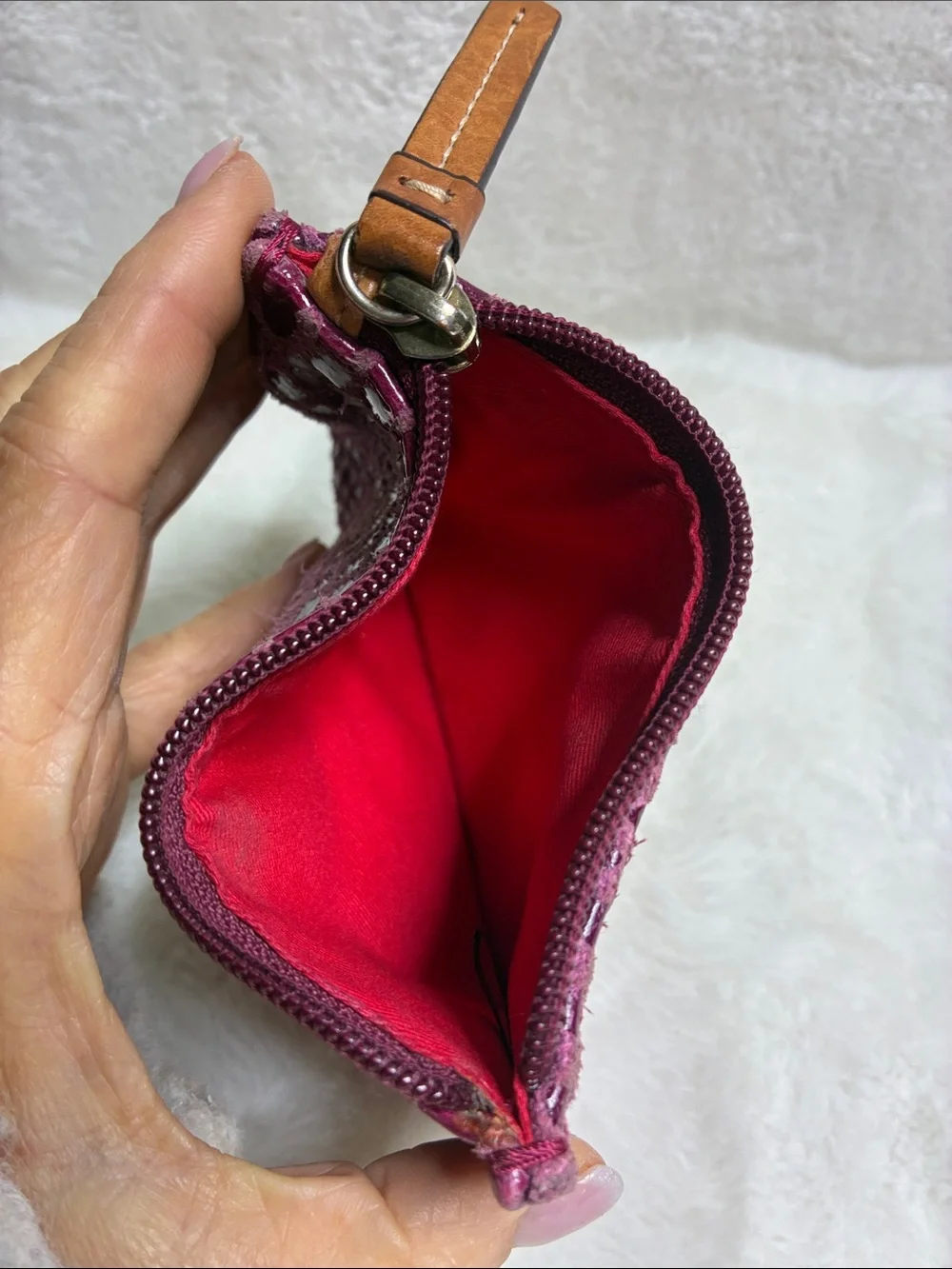 Dooney & Bourke Fuchsia Snake-Print Wristlet